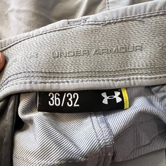 Under Armour Pants Mens 36 X32 Light Gray Performance Golf Straight Leg - Picture 5 of 10